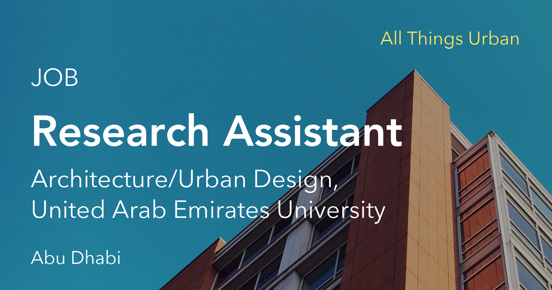 research assistant jobs architecture